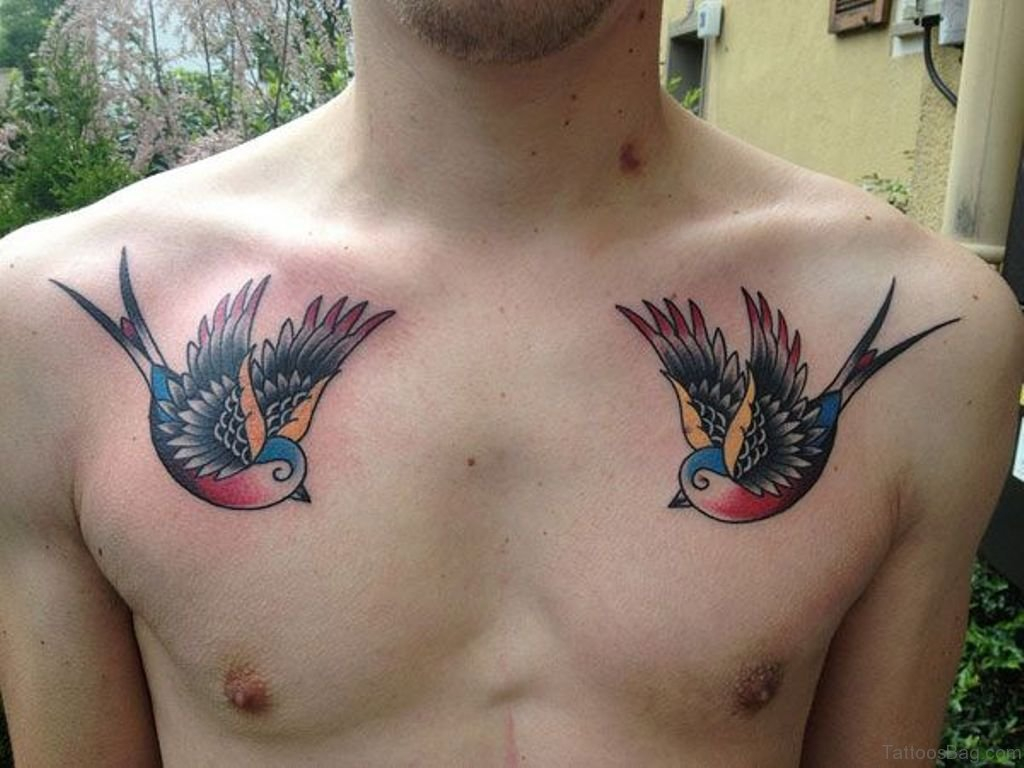 50 Coolest Swallow Tattoos On Chest throughout size 1024 X 768