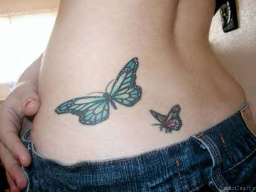 50 Cute Butterfly Tattoos On Waist with regard to dimensions 1024 X 768