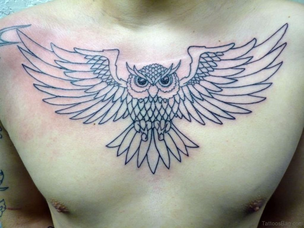 50 Cute Owl Tattoos On Chest intended for dimensions 1024 X 768