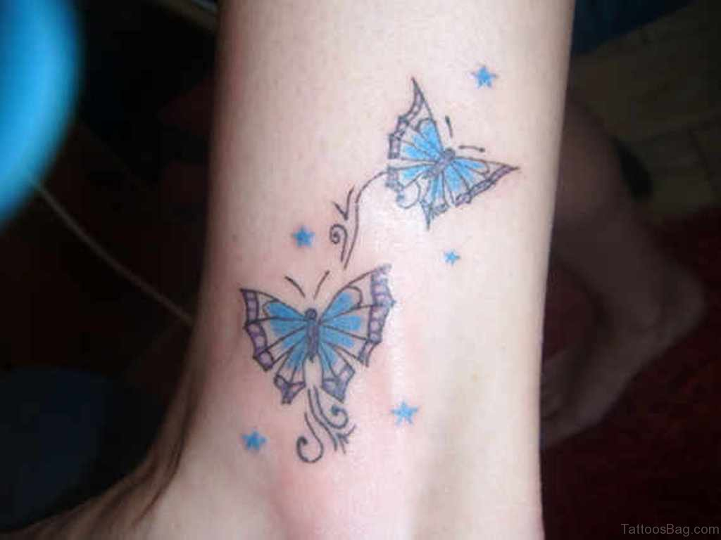 50 Excellent Butterfly Tattoos On Ankle intended for proportions 1024 X 768