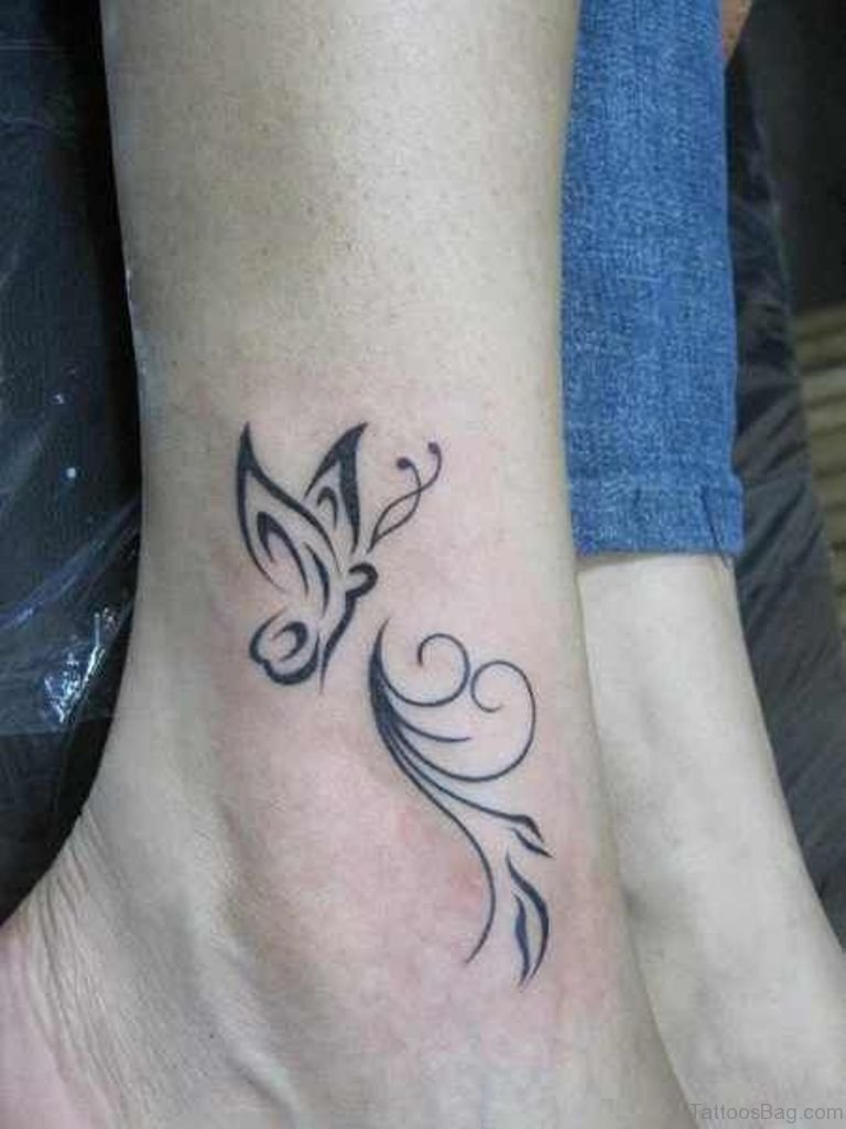 50 Fabulous Butterfly Tattoos On Ankle with proportions 768 X 1024
