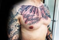 51 Amazing Music Tattoos On Chest in sizing 1024 X 768