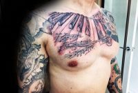 51 Amazing Music Tattoos On Chest regarding sizing 1024 X 768