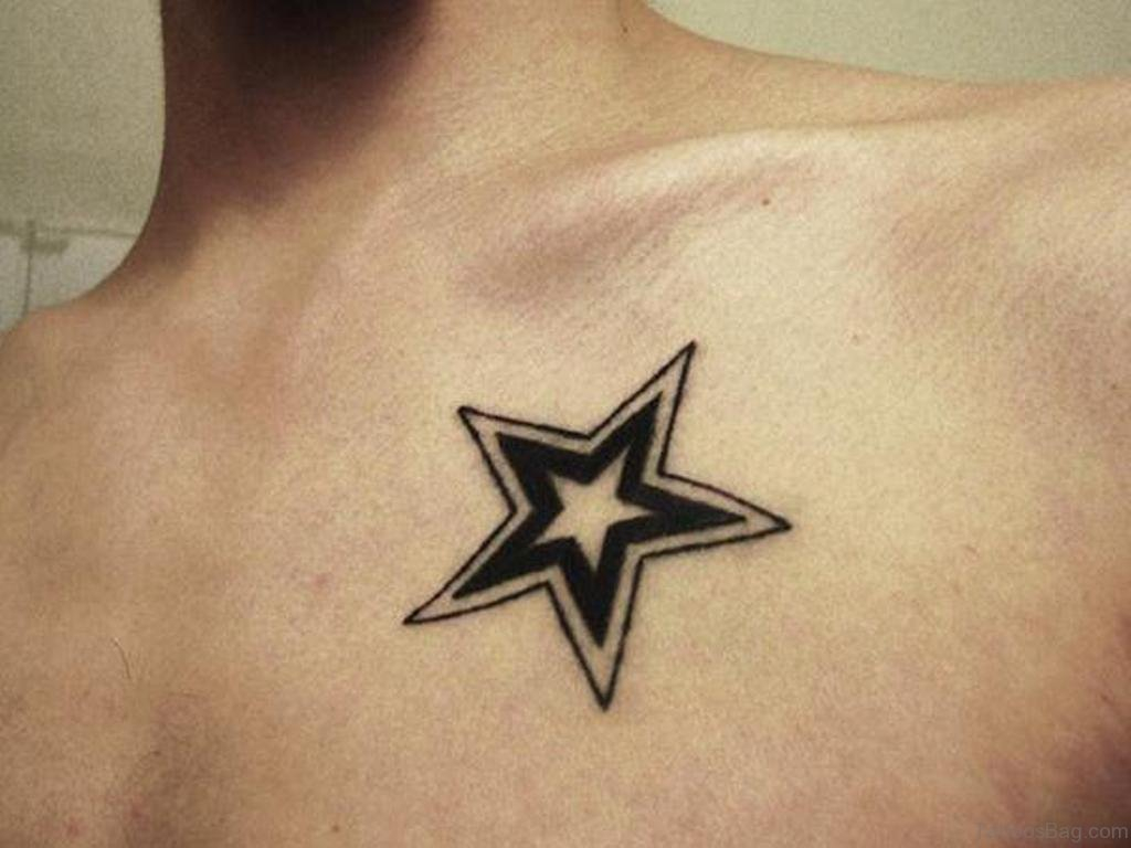 51 Great Stars Tattoos On Chest with proportions 1024 X 768