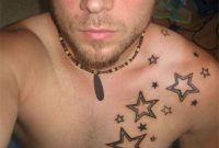 51 Great Stars Tattoos On Chest with regard to proportions 768 X 1024