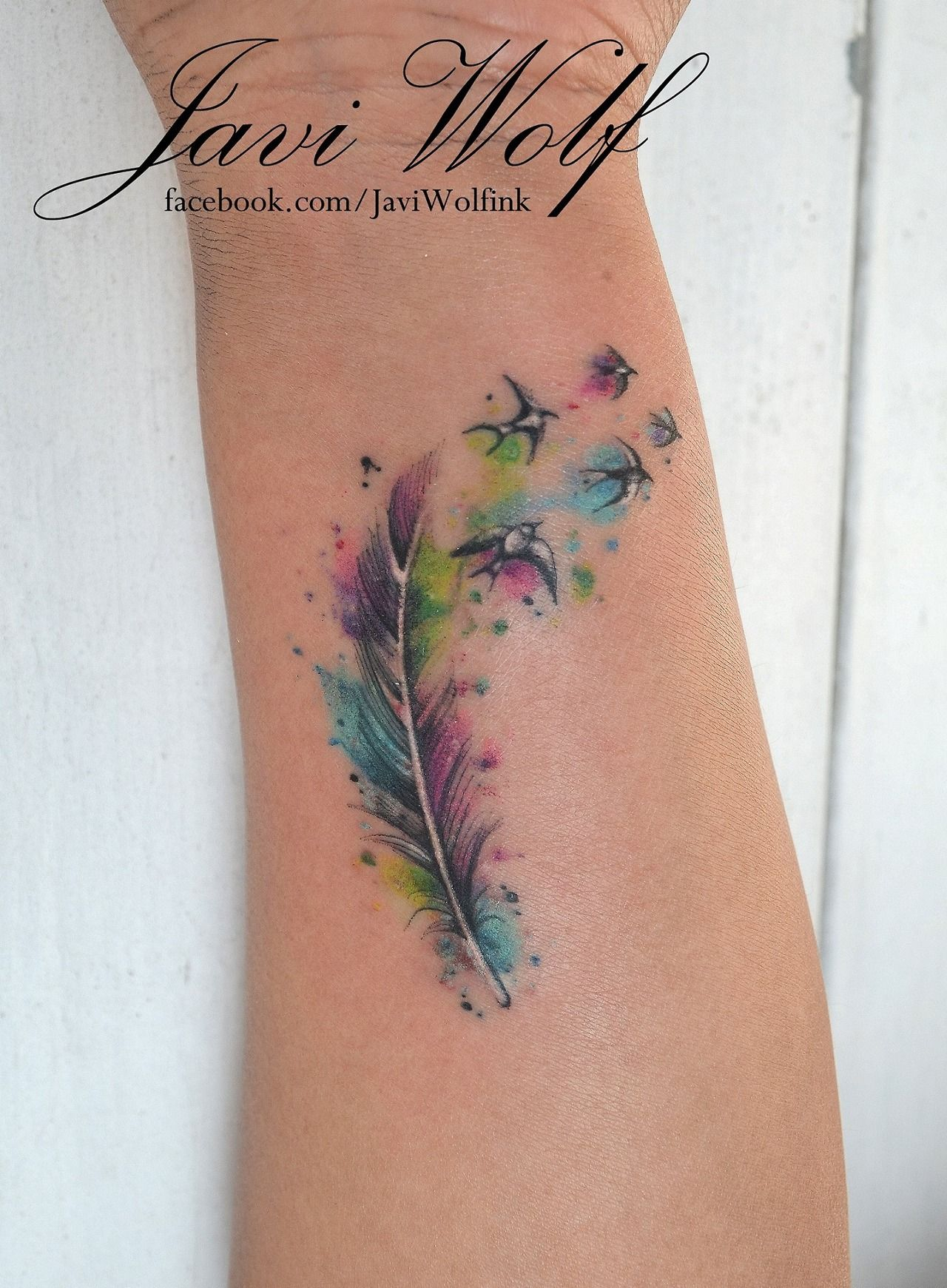 51 Watercolor Tattoo Ideas For Women Tattoos Feather Tattoos pertaining to measurements 1280 X 1741