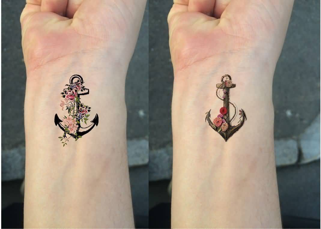 52 Girly Anchor Tattoos On Wrist Design And Ideas The Ask Idea in sizing 1069 X 763
