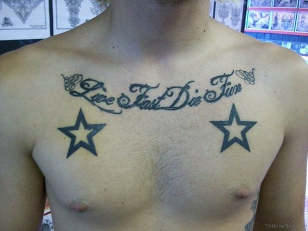 52 Gorgeous Stars Tattoos For Chest pertaining to dimensions 1024 X 768