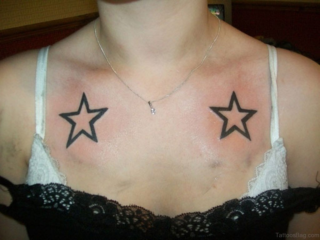 52 Gorgeous Stars Tattoos For Chest with regard to sizing 1024 X 768