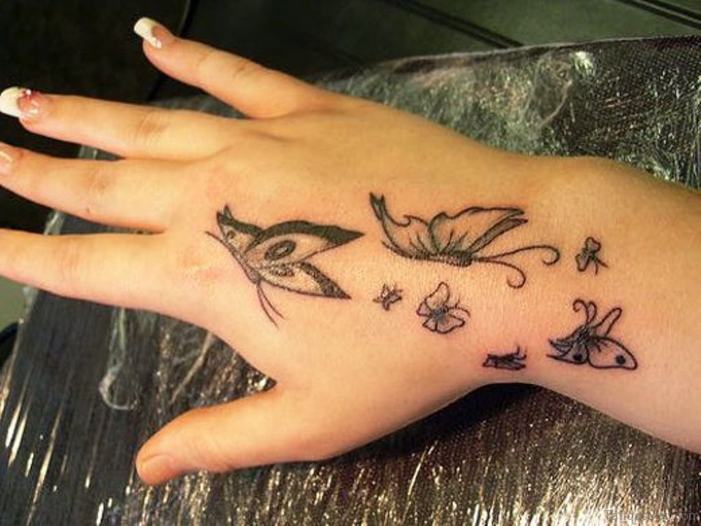 54 Awesome Butterfly Tattoos On Hand intended for size 1024 X 768