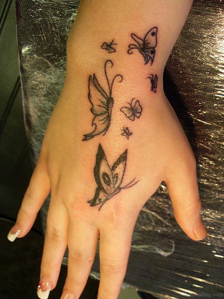 54 Awesome Butterfly Tattoos On Hand regarding size 768 X 1024