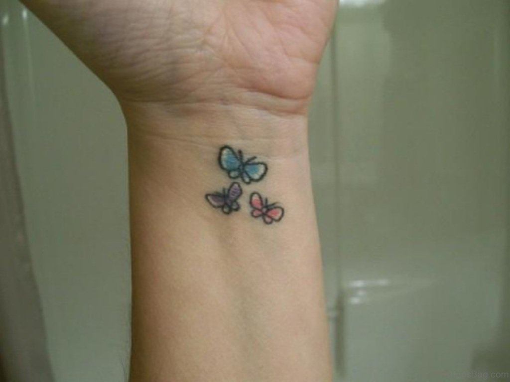 54 Divine Butterfly Wrist Tattoos Design in sizing 1024 X 768