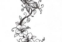 55 Butterfly Flower Tattoos within sizing 767 X 1042