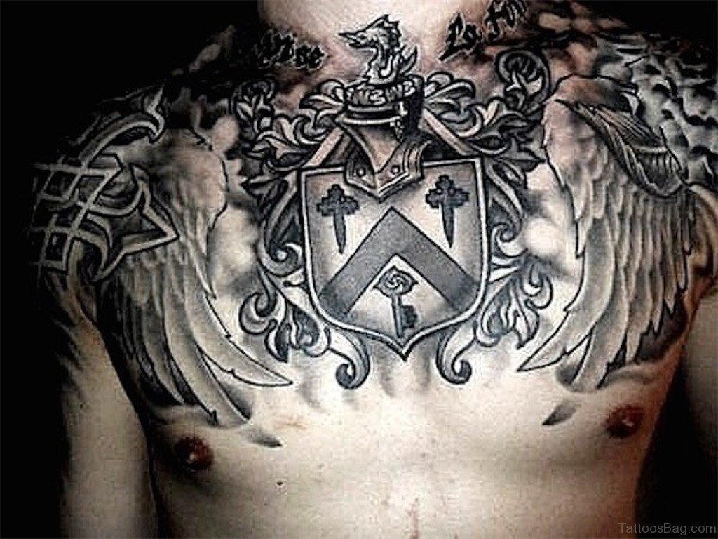 55 Great Armor Tattoos For Chest in proportions 1024 X 768