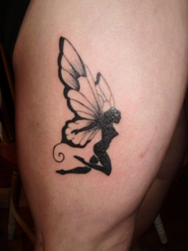 55 Silhouette Fairy Tattoos Collection throughout proportions 774 X 1032
