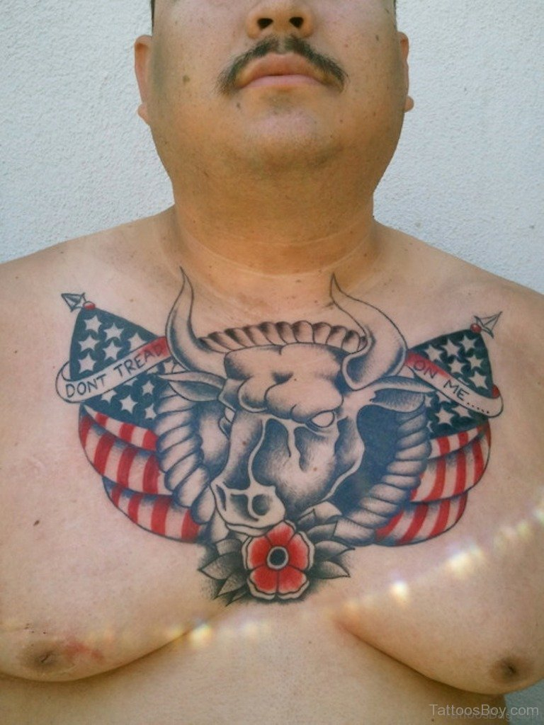 57 Classic Flag Tattoos On Chest regarding measurements 768 X 1024