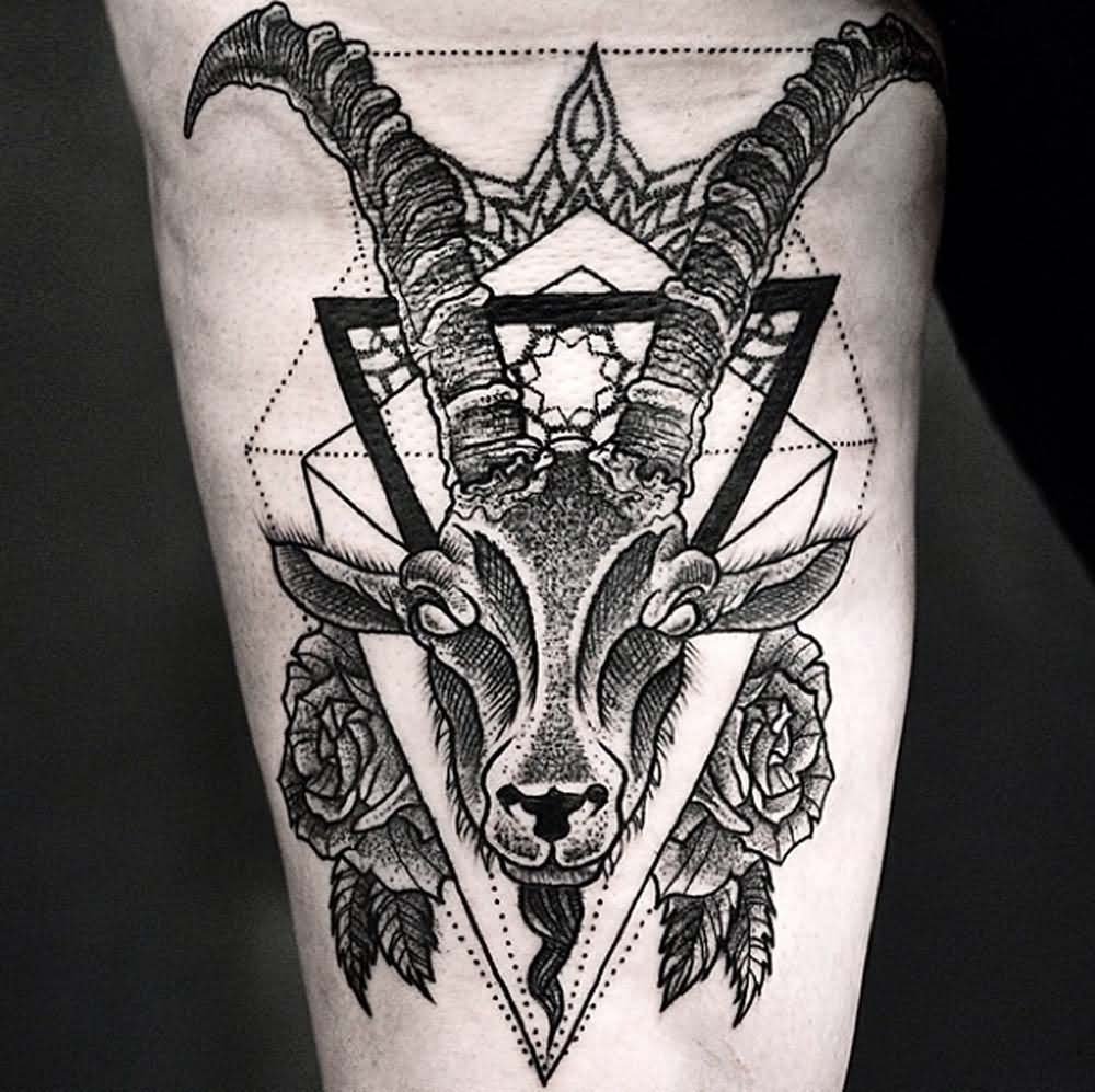 58 Best Goat Tattoos Design And Ideas in proportions 1000 X 997