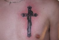59 Good Looking Cross Tattoos Designs For Chest intended for measurements 1024 X 768