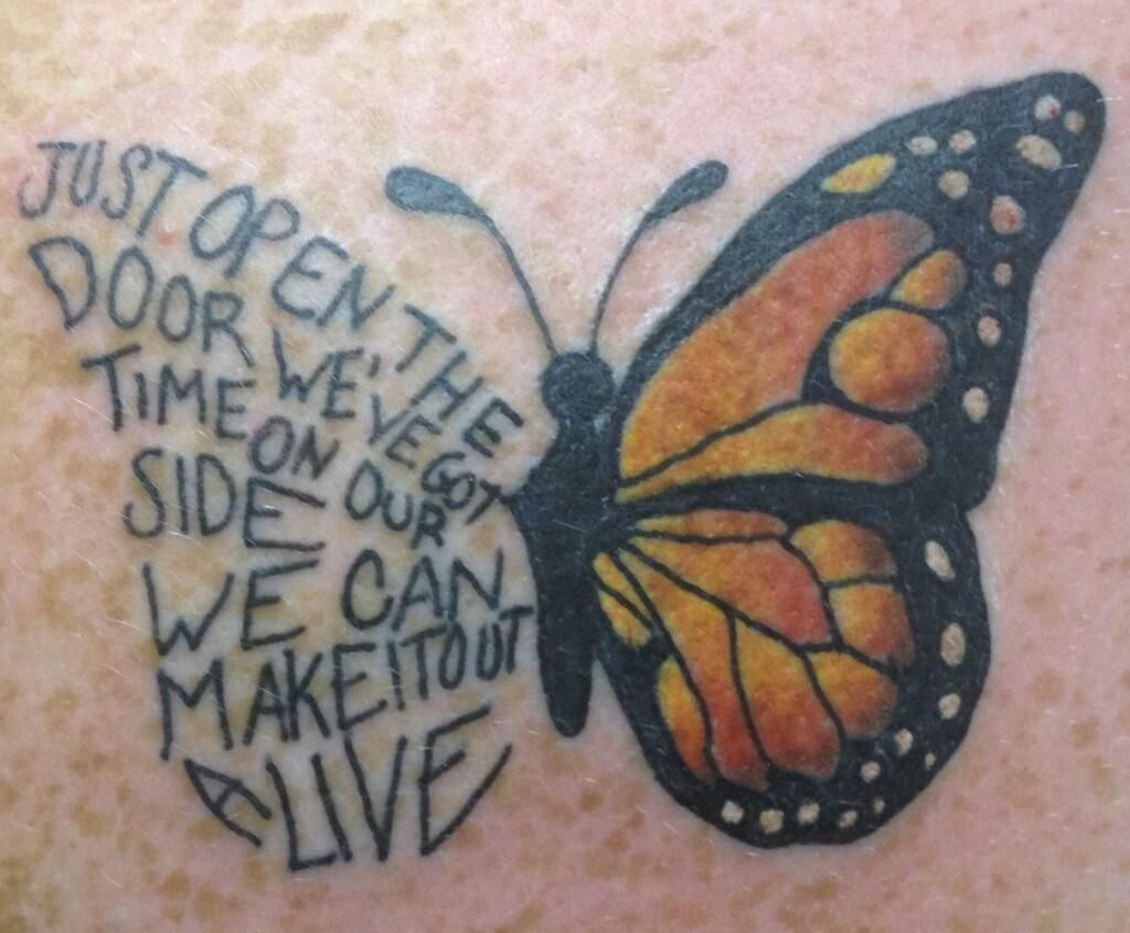 5sos Unpredictable Lyrics Butterfly Tattoo Music Fans In 2019 with regard to measurements 1024 X 845