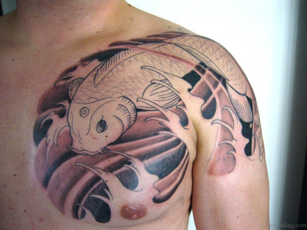 60 Cute Fish Tattoos On Chest throughout measurements 1024 X 768. 
