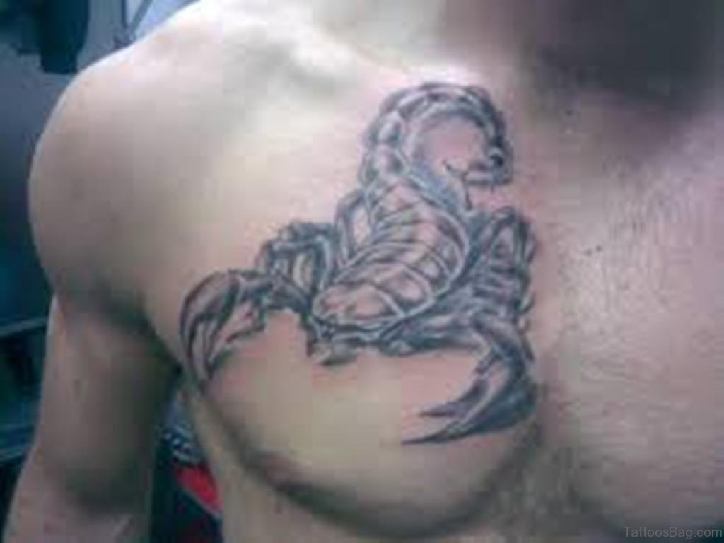 60 Mind Blowing Scorpion Tattoos Designs On Chest pertaining to dimensions 1024 X 768