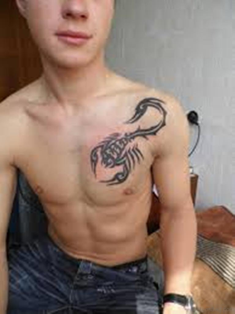 60 Mind Blowing Scorpion Tattoos Designs On Chest throughout measurements 768 X 1024