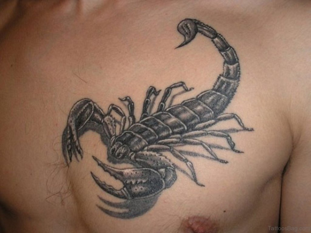 60 Mind Blowing Scorpion Tattoos Designs On Chest within sizing 1024 X 768