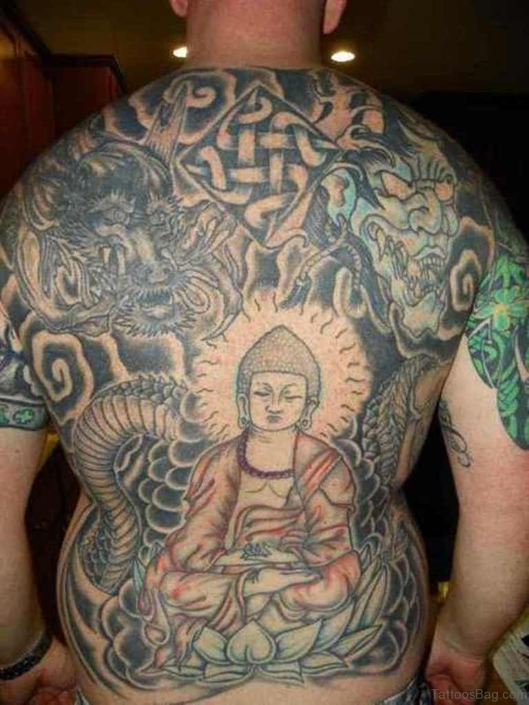 63 Fantastic Buddha Tattoos For Back throughout sizing 768 X 1024