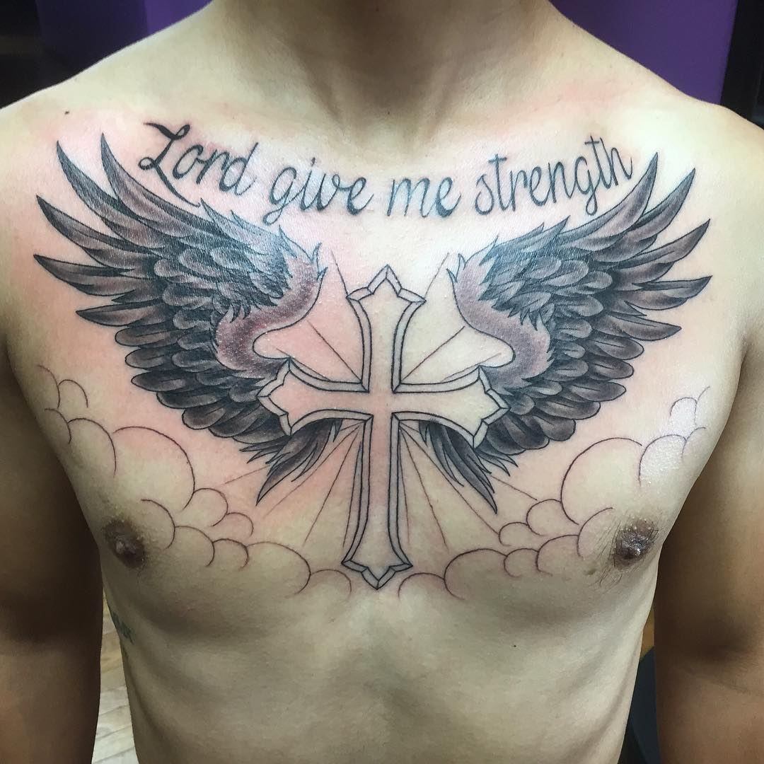65 Best Angel Wings Tattoos Designs Meanings Top Ideas 2019 intended for proportions 1080 X 1080