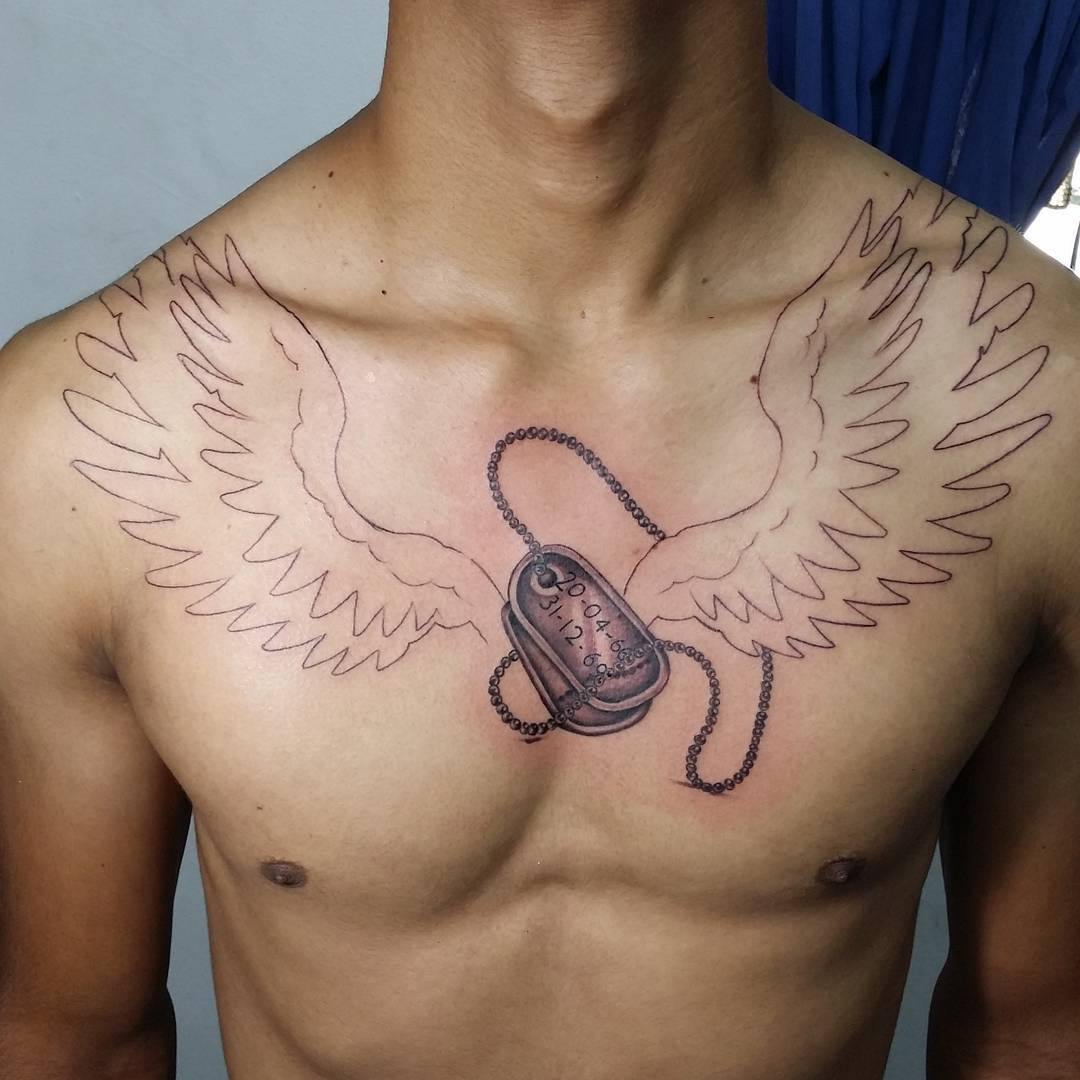 65 Best Angel Wings Tattoos Designs Meanings Top Ideas 2019 within proportions 1080 X 1080