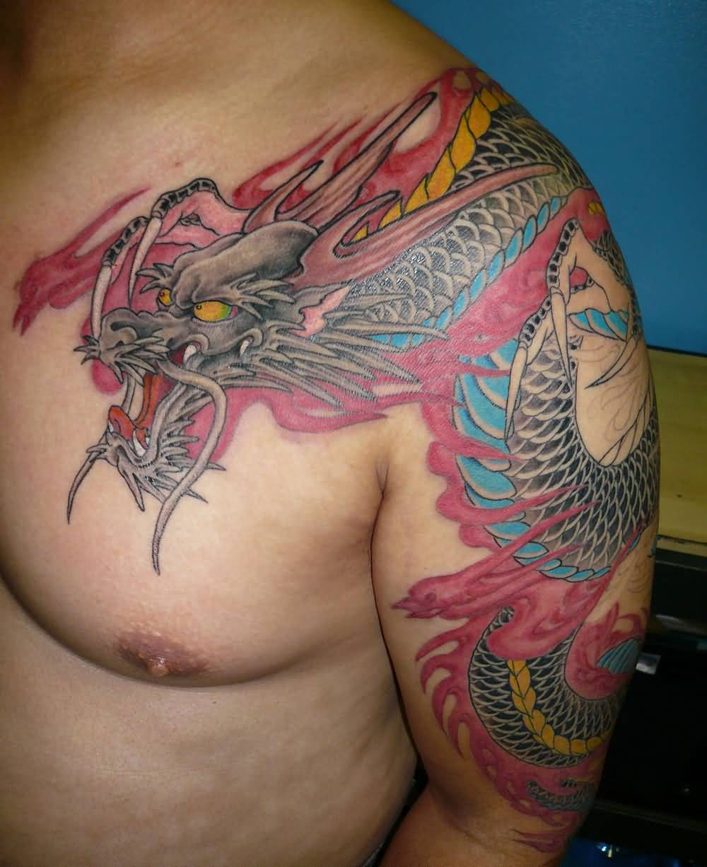 65 Dragon Tattoos On Shoulder throughout sizing 1000 X 1226