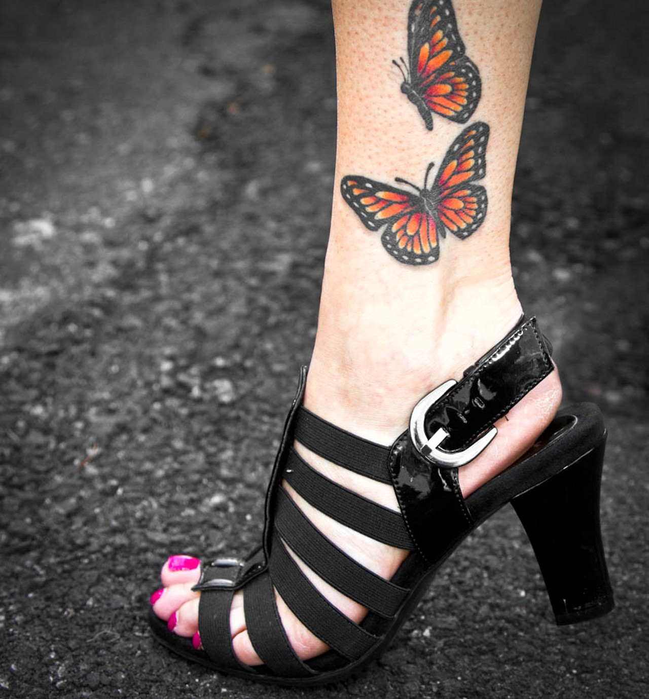 67 Butterfly Tattoos On Ankle in dimensions 1280 X 1379