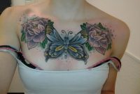 69 Most Attractive Butterfly Tattoos For Chest throughout size 1024 X 768