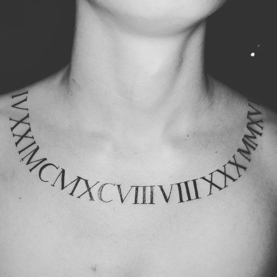 70 Best Roman Numeral Tattoo Designs Meanings Be Creative 2019 throughout sizing 1080 X 1080