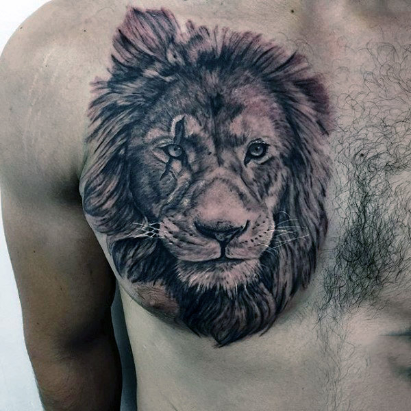 70 Lion Chest Tattoo Designs For Men Fierce Animal Ink Ideas with regard to measurements 600 X 600