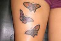 71 Pretty Butterfly Tattoos On Thigh pertaining to size 768 X 1024