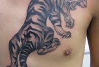 71 Stylish Tiger Tattoo On Chest with regard to proportions 768 X 1024