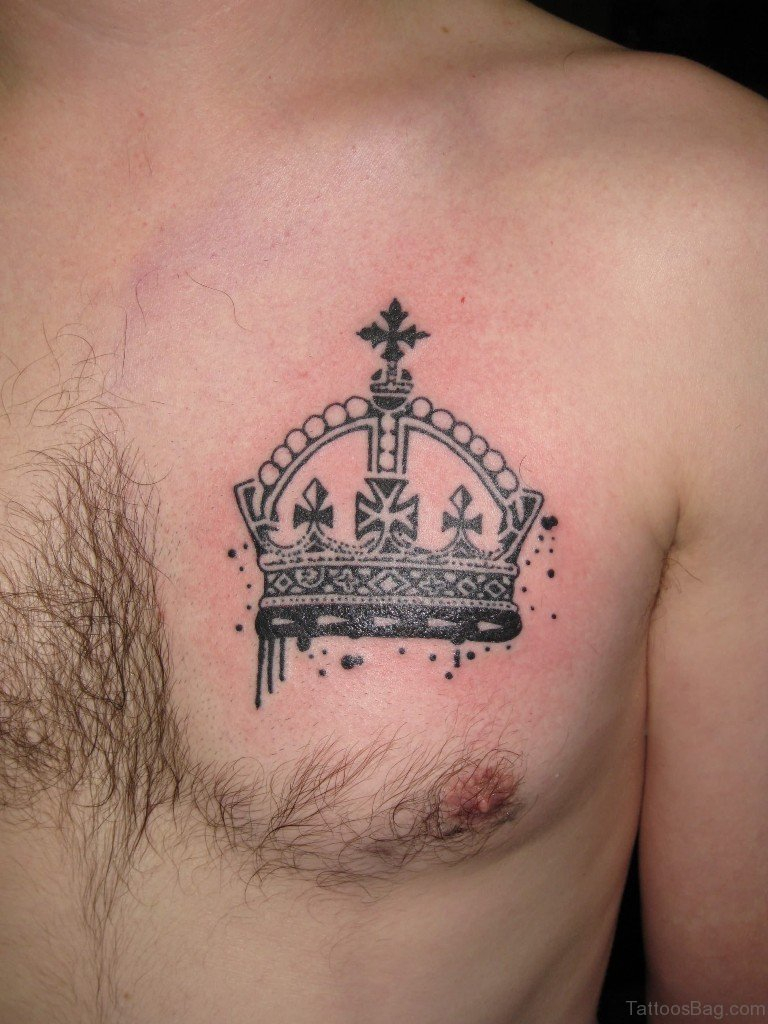 72 Graceful Crown Tattoos On Chest in size 768 X 1024