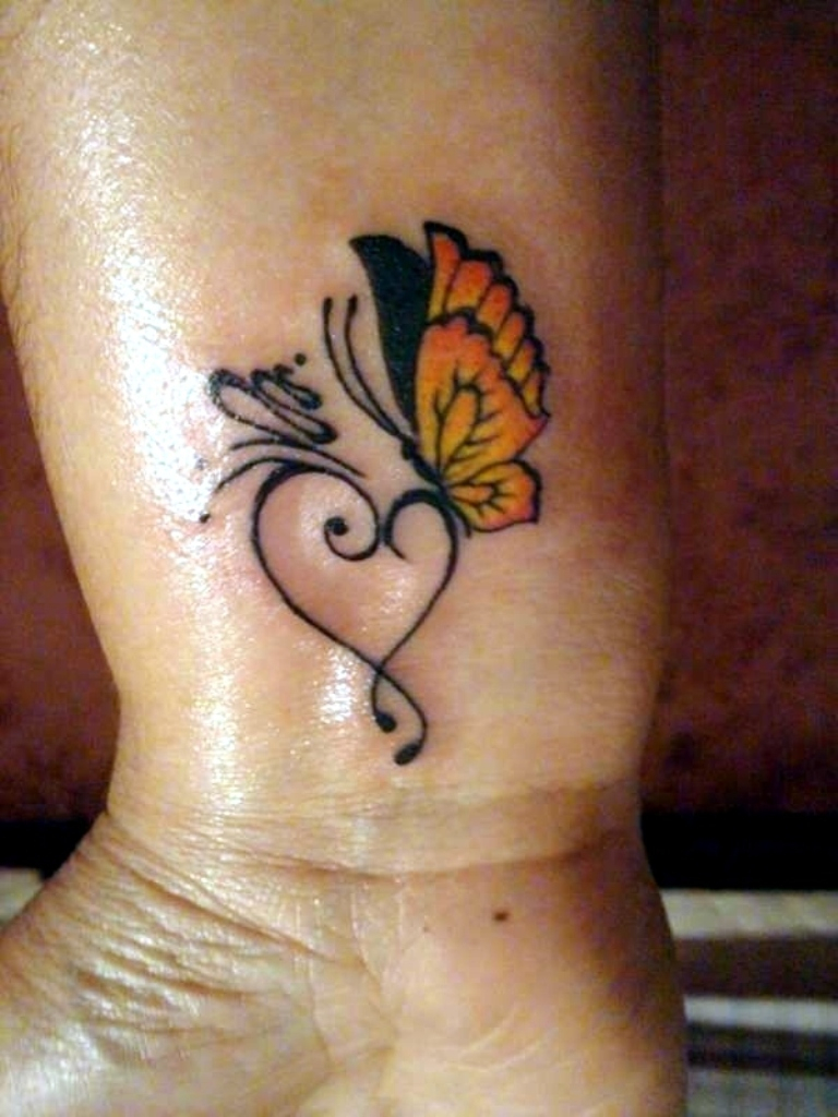 Initial Butterfly Tattoo • Arm Tattoo Sites