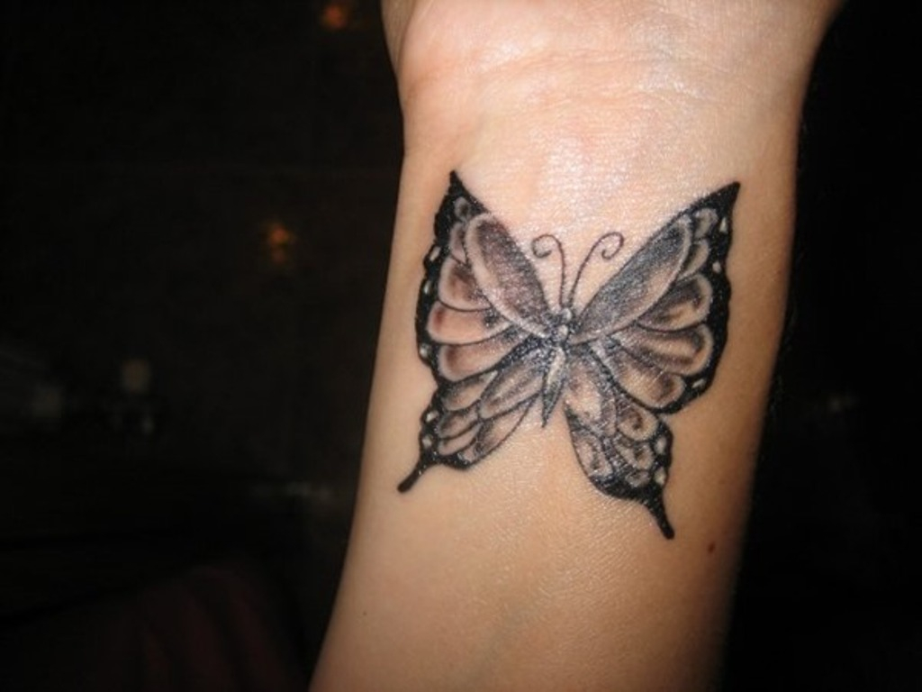 79 Beautiful Butterfly Wrist Tattoos throughout measurements 1024 X 768