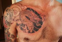 80 Modish Dragon Tattoos On Chest with regard to dimensions 1024 X 768
