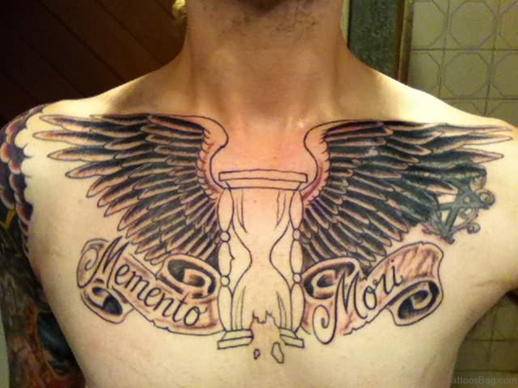 81 Alluring Wings Tattoo On Chest inside measurements 1024 X 768