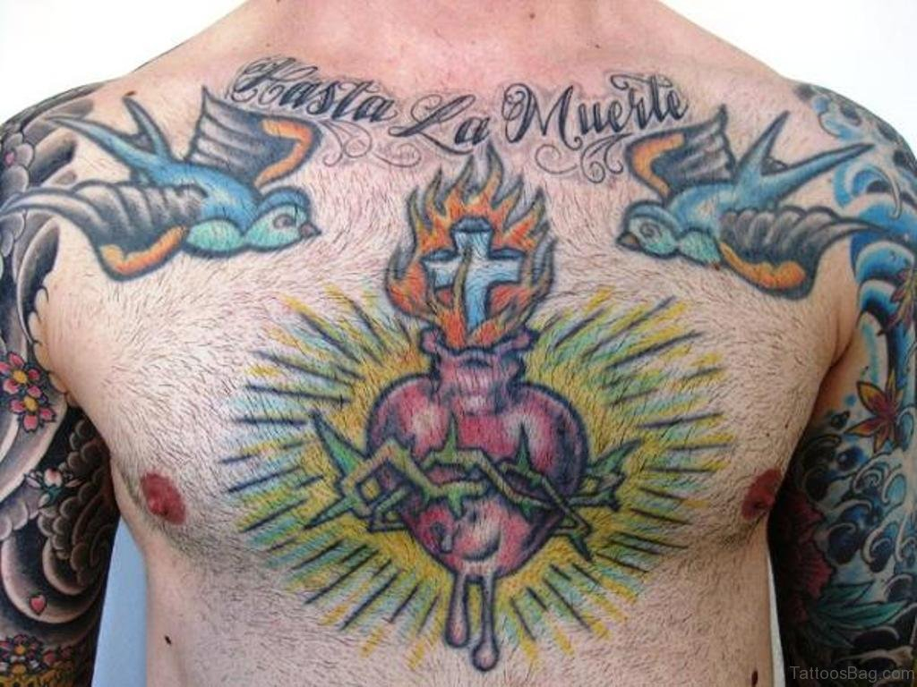 81 Mind Blowing Heart Tattoos On Chest in sizing 1024 X 768