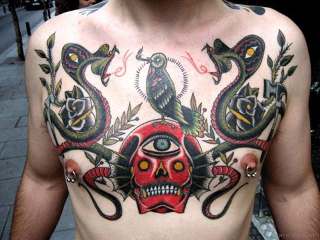 Chest Tattoo Images, Stock Photos & Vectors | Shutterstock
