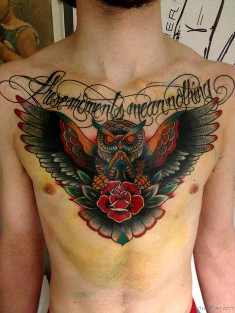 85 Mind Blowing Rose Tattoos On Chest pertaining to measurements 768 X 1024