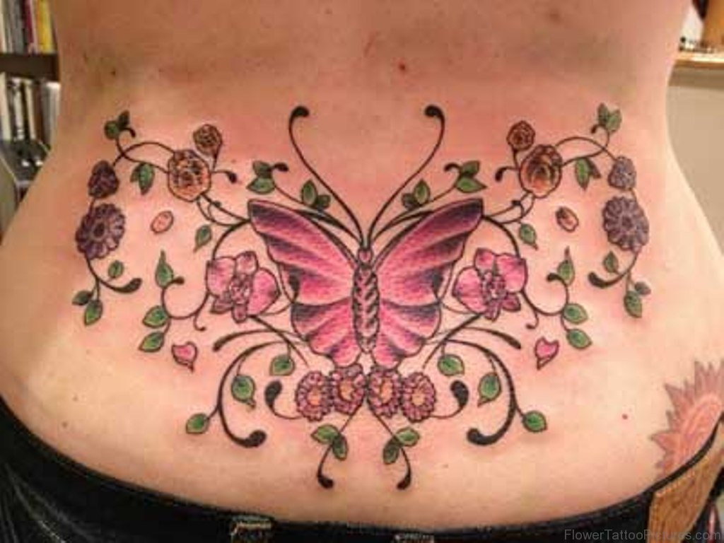 89 Lovely Flower Tattoos On Lower Back for dimensions 1024 X 768