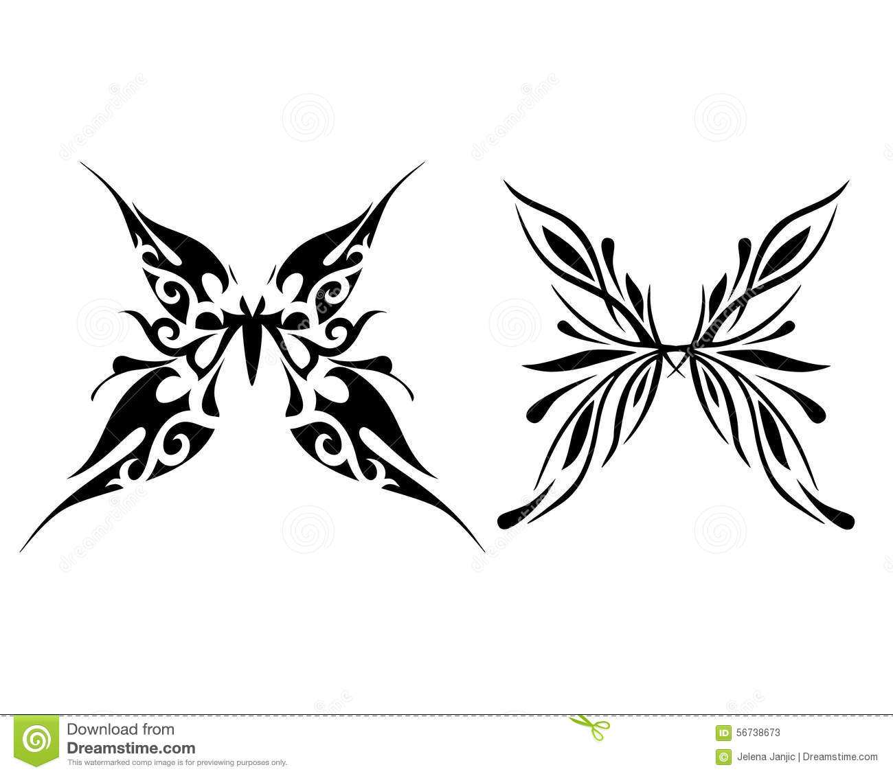 Abstract Butterfly Tattoo With Ornamental Wings Stock Vector in dimensions 1300 X 1130