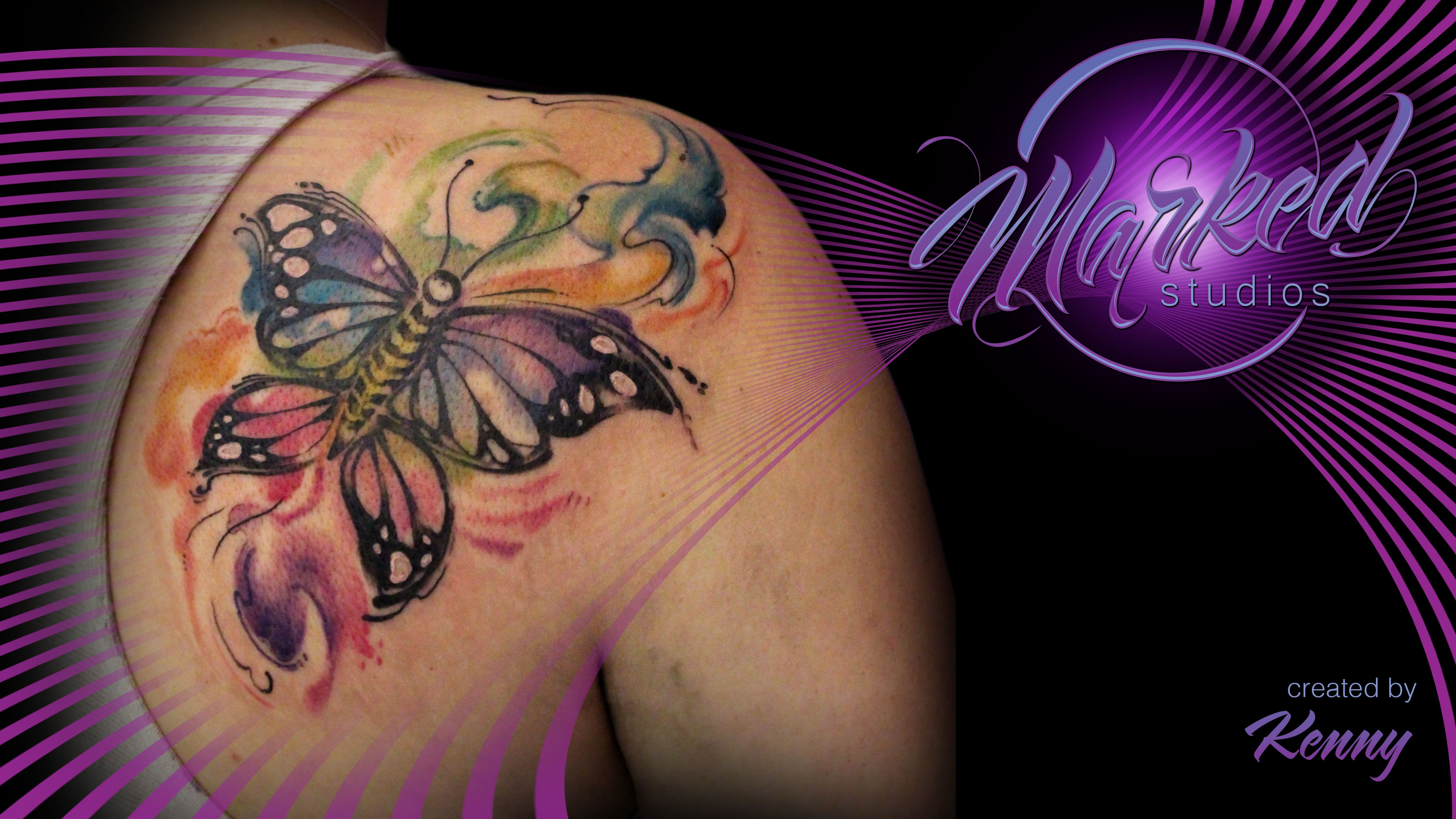 Abstract Butterfly Watercolor Tattoo New Tattoo Portfolio within measurements 4800 X 2700