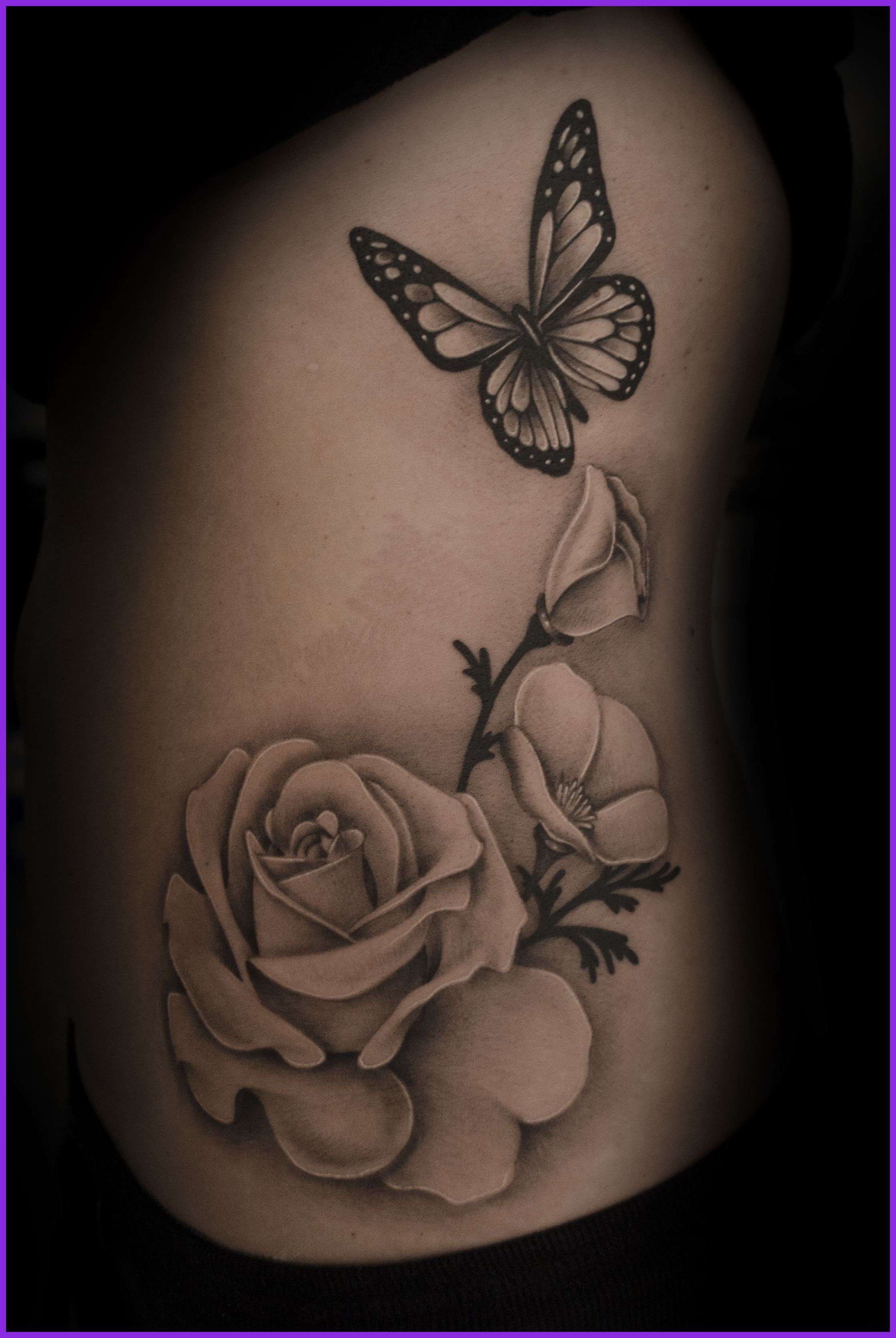 Afbeeldingsresultaat Voor Black And White Daisy Butterfly Tattoos inside size 2237 X 3341