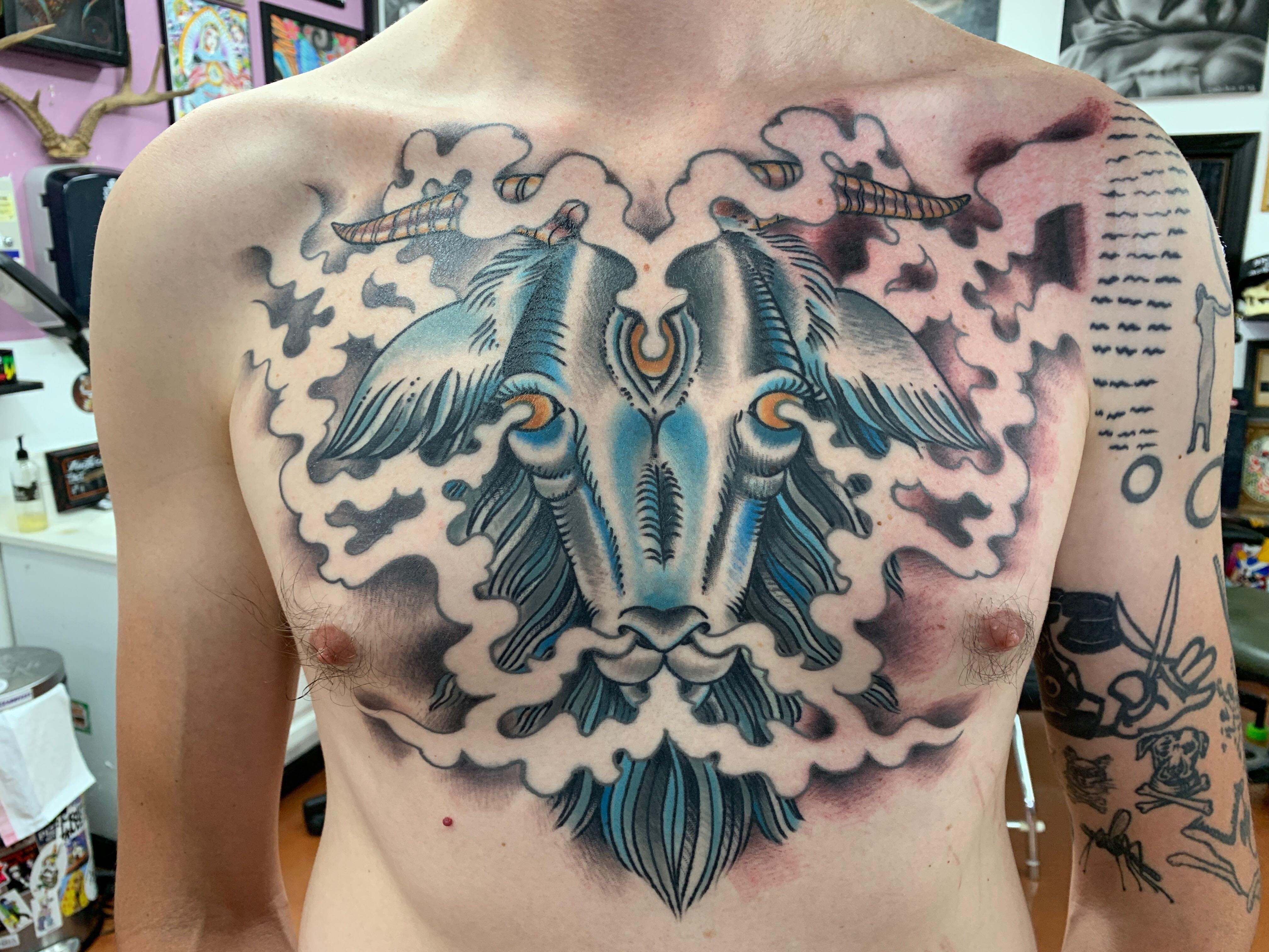 After 4 Sessions With Freddy At Royal 6 Tattoo My Mystical Baphomet within size 4032 X 3024